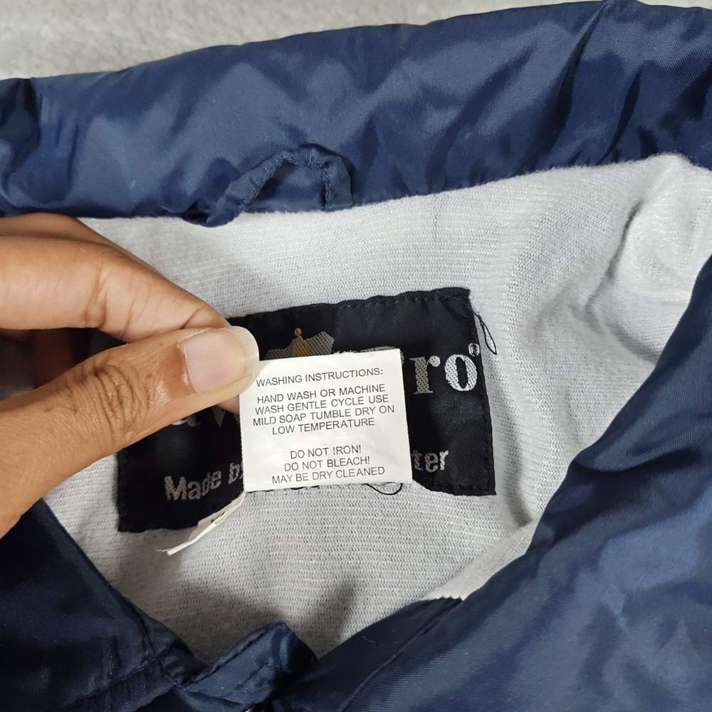 DEA Jacket Mens XL Navy Blue  LawPro Coach Windbreaker Waterproof Snap Front - Picture 6 of 9